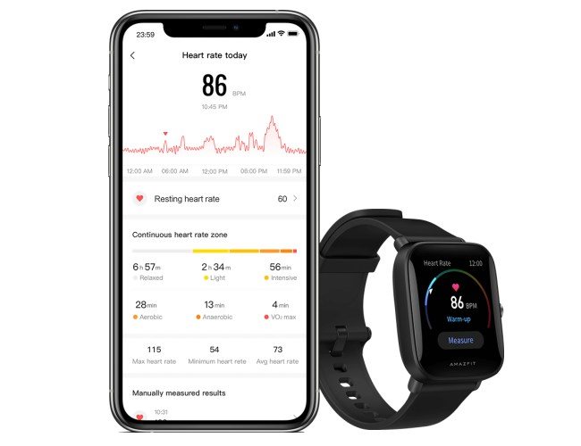 amazfit bip u kaina