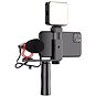 Apexel video rig s mikrofónom a led svetlom - Držiak na mobil