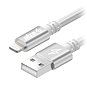 Dátový kábel AlzaPower AluCore Lightning MFi (C89) 0,5 m strieborný - Datový kabel