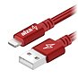 Dátový kábel AlzaPower AluCore Lightning MFi (C89) 2 m červený - Datový kabel