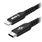 Dátový kábel AlzaPower AluCore USB-C to Lightning MFi 1 m čierny - Datový kabel
