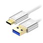 Dátový kábel AlzaPower AluCore USB-C 3.2 Gen1, 2 m strieborný - Datový kabel