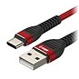 Dátový kábel AlzaPower CompactCore USB-C, 1 m červený - Datový kabel