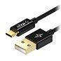 Dátový kábel AlzaPower Core Micro USB 2 m čierny - Datový kabel