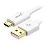 Dátový kábel AlzaPower Core Charge 2.0 USB-C 1 m biely - Datový kabel