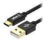 Dátový kábel AlzaPower AluCore Charge 2.0 USB-C 1 m Black - Datový kabel