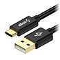 Dátový kábel AlzaPower AluCore Charge 2.0 USB-C 3 m Black - Datový kabel