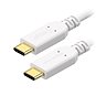 Dátový kábel AlzaPower Core USB-C/USB-C 2.0, 5 A, 100 W, 1 m biely - Datový kabel