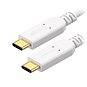 Dátový kábel AlzaPower Core USB-C/USB-C 3.2 Gen 1, 5 A, 100 W, 0,5 m biely - Datový kabel