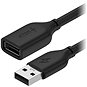 AlzaPower Core USB-A (M) to USB-A (F) 2.0, 1.5 m čierny - Dátový kábel