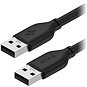 AlzaPower Core USB-A (M) to USB-A (M) 2.0, 0.5 m čierny - Dátový kábel