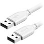 AlzaPower Core USB-A (M) to USB-A (M) 2.0, 1 m biely - Dátový kábel