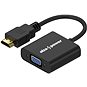 AlzaPower HDMI (M) na VGA (F) 0,1 m matná čierna - Redukcia