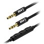 Audio kábel AlzaPower AluCore Audio 3,5 mm Jack 4P-TRRS (M) to 3,5 mm Jack (M) 1 m čierny - Audio kabel