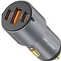 AlzaPower Car Charger P550 USB + USB-C Power Delivery sivá - Nabíjačka do auta