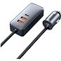 Baseus multi-port Fast charging car charger with extension cord 120 W 2U + 2C Gray - Nabíjačka do auta