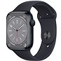 Apple Watch Series 8 45 mm Tmavo atramentový hliník s tmavo atramentovým športovým remienkom - Smart hodinky