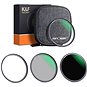 K&F Concept sada magnetických filtrov 3 ks (MCUV, CPL, ND1000) – 72 mm - Set
