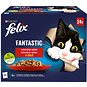 Felix Fantastic s kuraťom, hovädzím, králikom, jahňacím v želé 24× 85 g - Kapsička pre mačky