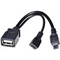 PremiumCord USB A/ female + Micro USB/ female - Redukcia