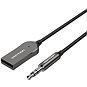 Vention USB Car Bluetooth 5.0 Audio Receiver With Coiled Cable 1.5M Gray Zinc Alloy Type - Bluetooth adaptér