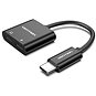 Vention Type-C to Dual Type-C Audio Adapter with Power Supply 0,1 m Black Metal Type - Externá zvuková karta