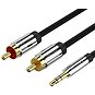 Audio kábel Vention 3,5 mm Jack Male to 2× RCA Male Audio Cable 2 m Black Metal Type - Audio kabel