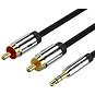Audio kábel Vention 3,5 mm Jack Male to 2× RCA Male Audio Cable 5 m Black Metal Type - Audio kabel
