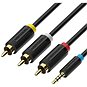 Vention 2.5mm Male to 3x RCA Male AV Cable 1.5m Black - Video kábel