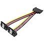 Vention SATA 15P (M) to 2x 15P SATA 90° (F) Power Splitter Cable 0.15m Black - Napájací kábel