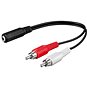 PremiumCord Kábel Jack 3,5 mm – 2× CINCH F/M 20 cm - Redukcia