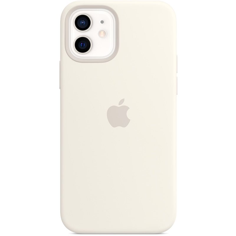 Apple iPhone 12 a 12 Pro Silikónový kryt s MagSafe biely - Kryt na mobil