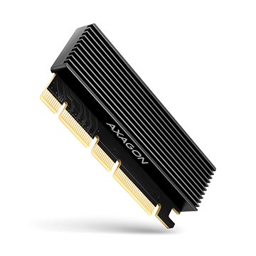 AXAGON PCEM2-XS, 1× internal M.2 NVMe slot, PCIe X16 / X8 / X4 card w. passive alu heatsink