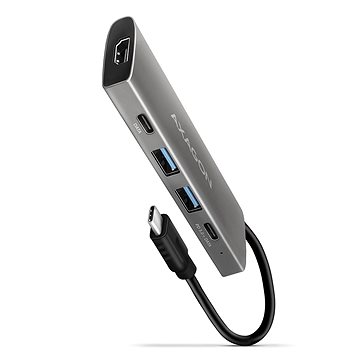 AXAGON HMC-5G2  5-in-1 Hub, USB-C 10 Gbps, 2× USB-A, 2× USB-C, HDMI 4k/30 Hz, PD 60 W, USB-C cable 13 cm