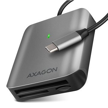 AXAGON CRE-S3C, 3-slot & lun card reader, UHS-II support, SUPERSPEED USB-C