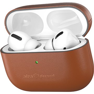 AlzaGuard Genuine Leather Case na AirPods Pro 2022 sedlovo-hnedé