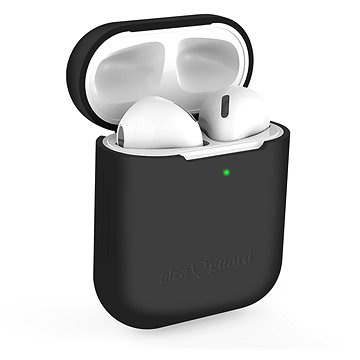 AlzaGuard Skinny Silicone Case na Airpods 1. a 2. generácie, čierne