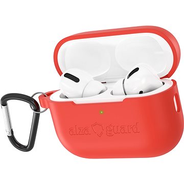 AlzaGuard Skinny Silicone Case na Airpods Pro 2022 červené