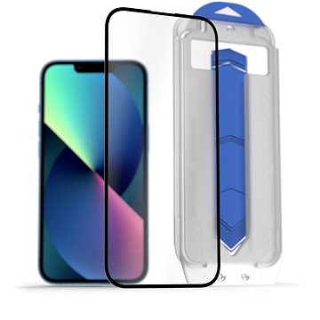 AlzaGuard 2.5D FullCover Glass EasyFit DustFree 2 Pack na iPhone 13/13 Pro/14 s inštalačným rámčekom