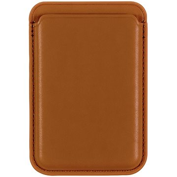 AlzaGuard PU Leather Card Wallet Compatible with Magsafe hnědá