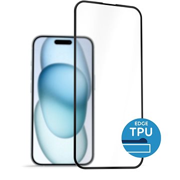 AlzaGuard 2.5D Glass with TPU Frame pre iPhone 15 Plus čierne