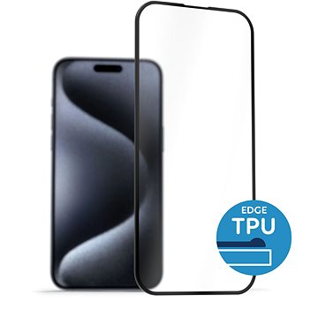 AlzaGuard 2.5D Glass with TPU Frame pre iPhone 15 Pro Max čierne