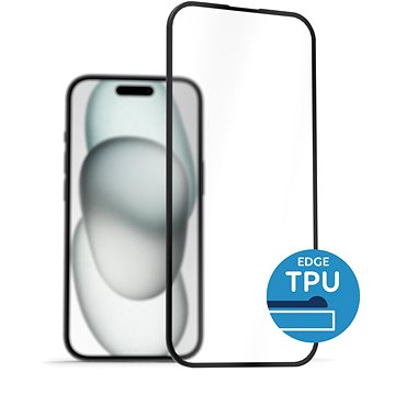 AlzaGuard 2.5D Glass with TPU Frame pre iPhone 15 čierne