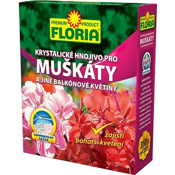 FLORIA Kryšt. hnojivo pre muškáty a iné balkónové kvetiny 350 g - Hnojivo