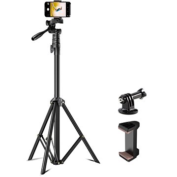 Apexel Upgraded Travel Tripod Stand  – Quick release Mount +handle