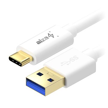 AlzaPower Core USB-A to USB-C 3.2 Gen 1 60W 5Gbp 1m biely