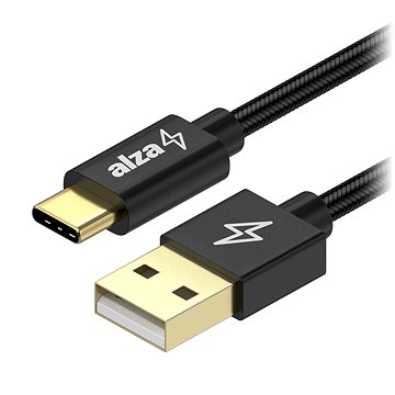 AlzaPower AluCore Charge 2.0 USB-C 1 m Black - Dátový kábel