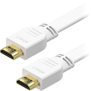 AlzaPower Flat HDMI 1.4 High Speed 4K 1 m biely