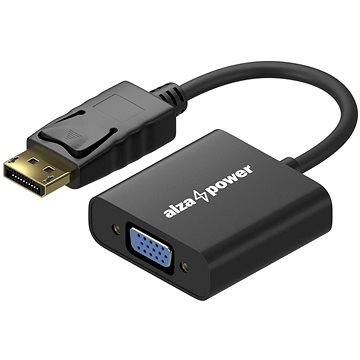 AlzaPower DisplayPort (M) to VGA (F) 0.18m matný čierny