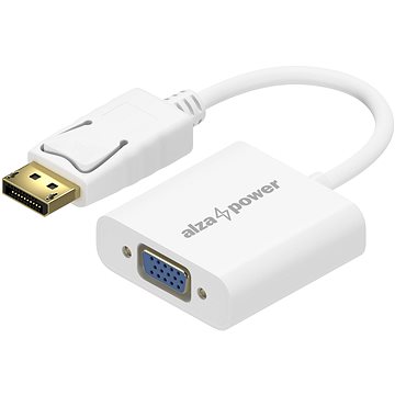 AlzaPower DisplayPort (M) to VGA (F) 0.18m biely